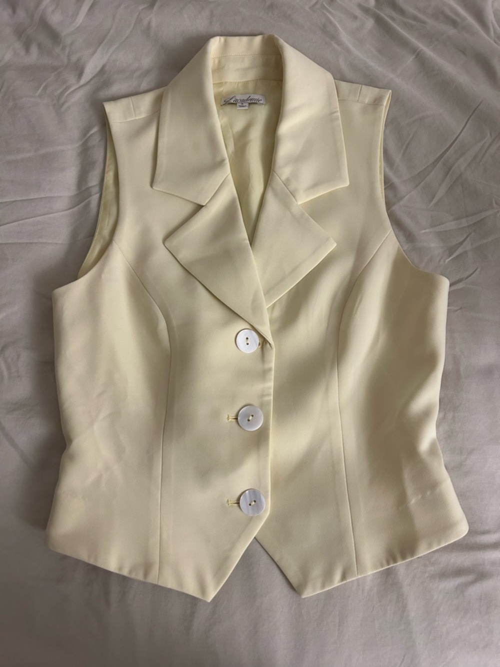Revolve L'Academie Carinne Vest Top, Color Lemon, Size Small - Picture 4 of 9